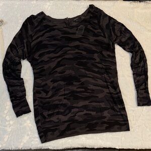 Torrid Black and Gray Camouflage Sweater